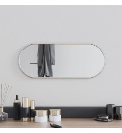 Miroir mural Argenté 50x20 cm Ovale