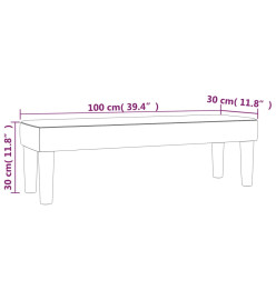 Banc Crème 100x30x30 cm Similicuir