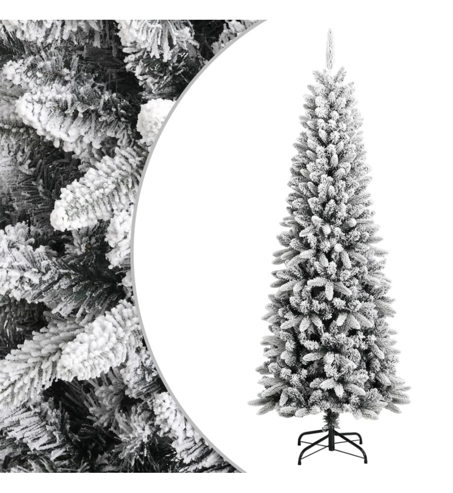 Sapin de Noël artificiel avec neige floquée 240 cm PVC et PE