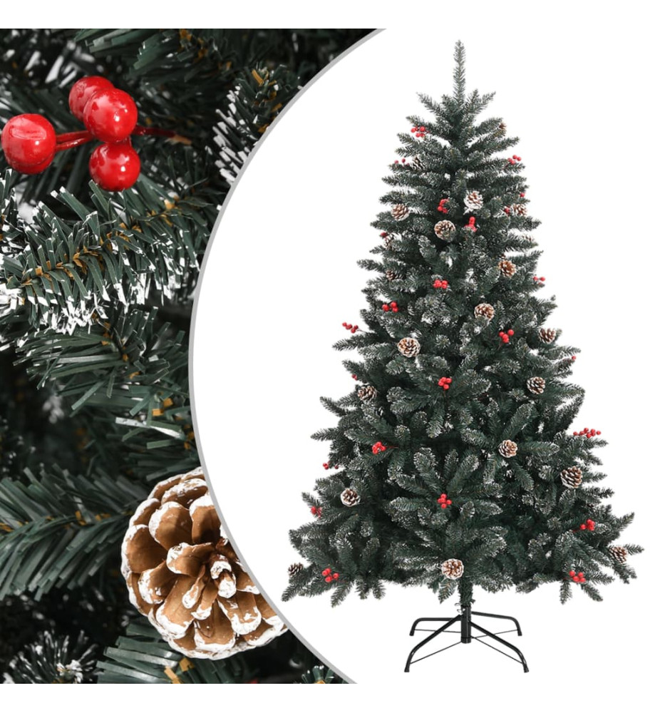 Sapin de Noël artificiel avec support Vert 120 cm PVC