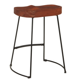 Tabourets de bar Gavin lot de 2 45x38x53cm bois massif manguier