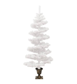 Arbre de Noël hélicoïdal pré-éclairé avec pot blanc 120 cm PVC