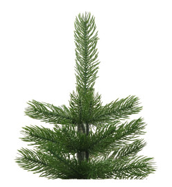 Sapin de Noël artificiel mince avec support 210 cm PE