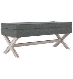 Tabouret de rangement Gris foncé 110x45x49 cm Tissu