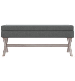 Tabouret de rangement Gris foncé 110x45x49 cm Tissu