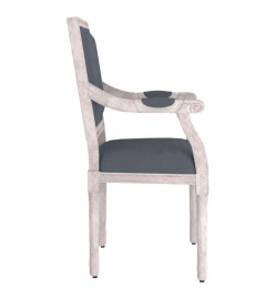 Fauteuil gris foncé 54x59x99 cm velours