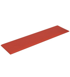 Panneaux muraux 12 pcs Rouge 60x15 cm Similicuir 1,08 m²