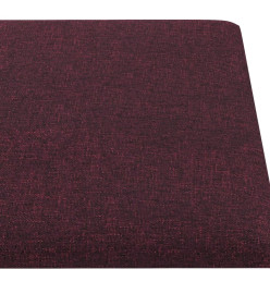 Panneaux muraux 12 pcs Violet 30x15 cm Tissu 0,54 m²