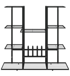 Support à plantes 94,5x25x89 cm Noir Fer