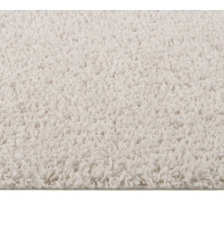 Tapis shaggy à poils longs Crème 120x170 cm