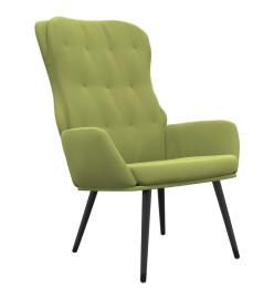 Chaise de relaxation Vert clair Velours