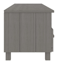 Meuble TV HAMAR Gris clair 158x40x40 cm Bois massif de pin