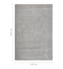 Tapis shaggy antidérapant Gris clair 140x200 cm