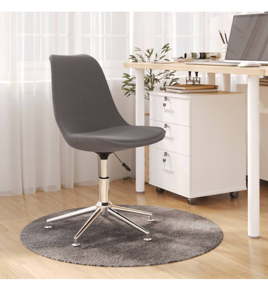 Chaise pivotante de bureau Gris clair Tissu