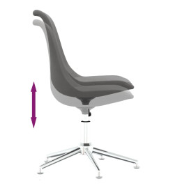 Chaise pivotante de bureau Gris clair Tissu