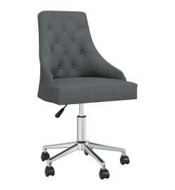 Chaise pivotante de bureau Gris foncé Tissu