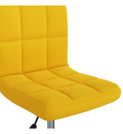 Chaises à manger pivotantes lot de 2 jaune moutarde velours