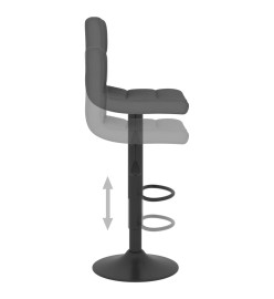 Tabouret de bar Gris foncé Tissu