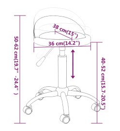 Chaises pivotantes à manger lot de 2 Crème Velours