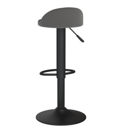 Tabourets de bar lot de 2 gris foncé velours