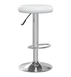 Tabourets de bar 2 pcs Blanc Similicuir