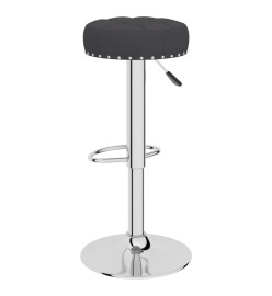 Tabourets de bar lot de 2 noir tissu