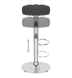 Tabourets de bar lot de 2 noir tissu