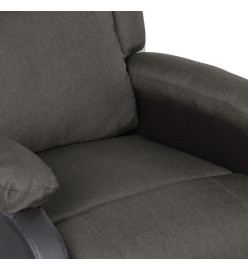 Fauteuil inclinable Gris foncé Similicuir et tissu