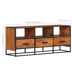 Meuble TV 110x30x45 cm Bois d'acacia massif