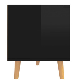 Meuble TV Noir brillant 90x40x48,5 cm Aggloméré