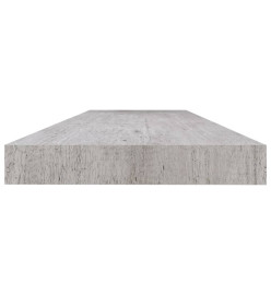 Étagères murales flottantes 4 pcs gris béton 120x23,5x3,8cm MDF