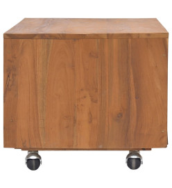 Meuble TV avec roues 80x50x42 cm Bois de teck solide