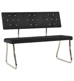 Banc 110 cm Noir Velours