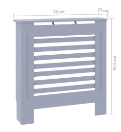 Cache-radiateur MDF Gris 78 cm