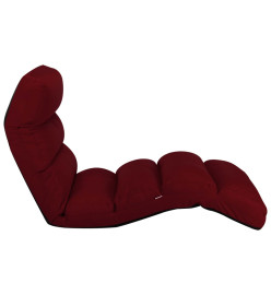 Chaise pliable de sol Rouge bordeaux Similicuir