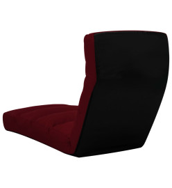 Chaise pliable de sol Rouge bordeaux Similicuir