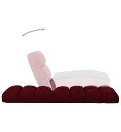 Chaise pliable de sol Rouge bordeaux Similicuir