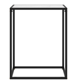 Table console Blanc 60x35x75 cm Verre trempé