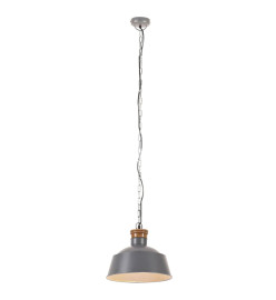 Lampe suspendue industrielle 32 cm Gris E27