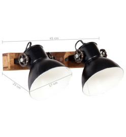 Lampe murale industrielle Noir 45x25 cm E27