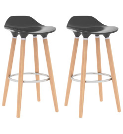 Tabourets de bar lot de 2 anthracite