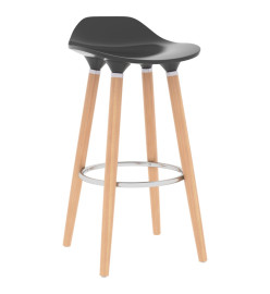 Tabourets de bar lot de 2 anthracite