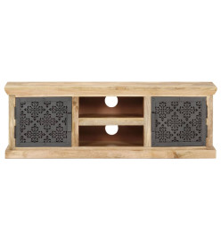 Meuble TV avec portes en acier 120x30x40 cm Bois de manguier