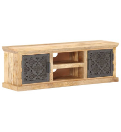 Meuble TV avec portes en acier 120x30x40 cm Bois de manguier