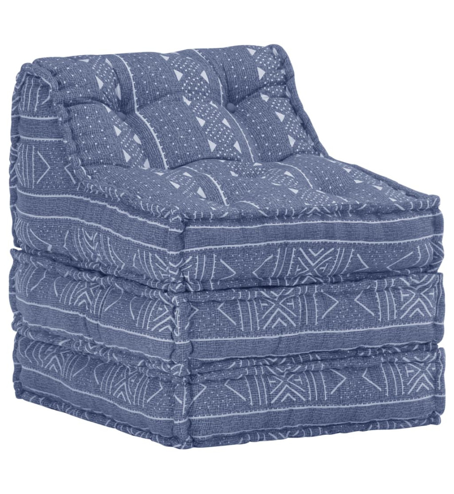 Pouf modulaire Indigo Tissu