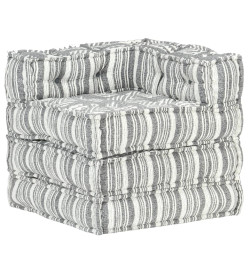 Pouf modulaire Gris rayé Tissu