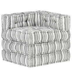 Pouf modulaire Gris rayé Tissu