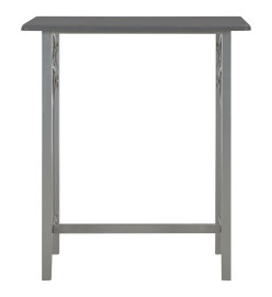 Ensemble de bar 3 pcs Bois et acier Anthracite