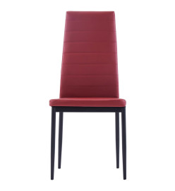 Mobilier de salle à manger 7 pcs Rouge bordeaux