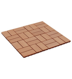 Carreaux de terrasse 22 pcs 30 x 30 cm 2 m² WPC Teck